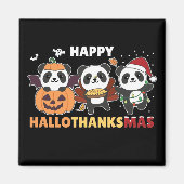 Happy Hanksmas Pandas KerstPanda Magnet (Voorkant)
