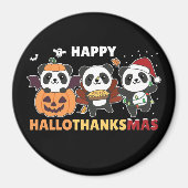 Happy Hanksmas Pandas KerstPanda Magnet (Voorkant)