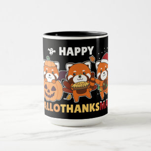 Happy Hanksmas Pandas KerstRed Panda Mok