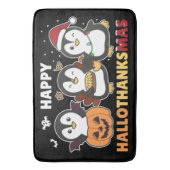 Happy Hanksmas Penguins Kerstmis Penguin Ba Badmat (Voorkant Verticaal)