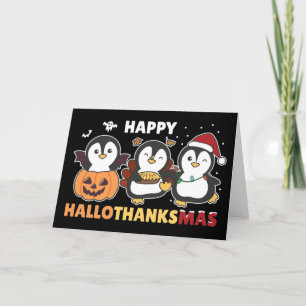 Happy Hanksmas Penguins Kerstmis Penguin Ho Feestdagen Kaart