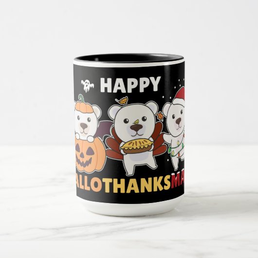 Happy Hanksma's Polar Beer-kerstpoar Mok (Midden)