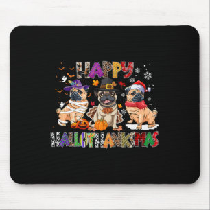 Happy Hanksmas Pug Hondenliefhebber Halloween Chri Muismat