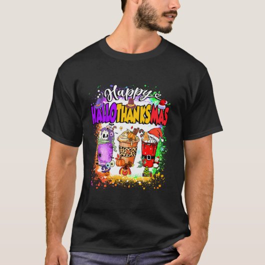 Happy Hanksmas Pumpkin Spice Latte Halloween T-shirt (Voorkant)