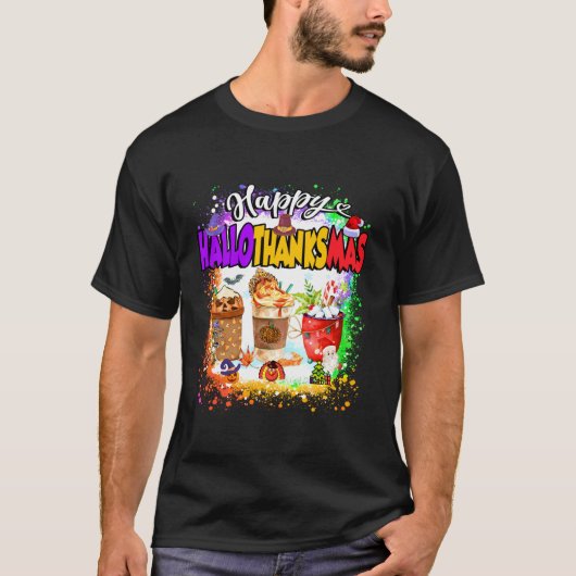 Happy Hanksmas Pumpkin Spice Latte Halloween T-shirt (Voorkant)