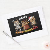 Happy Hanksmas Quokka Kerstfeestdag squa Rechthoekige Sticker (Envelop)