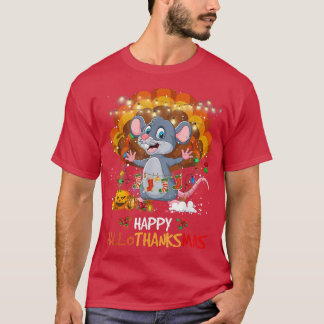 Happy Hanksmas Rat Lover Halloween Thanksgiv T-shirt