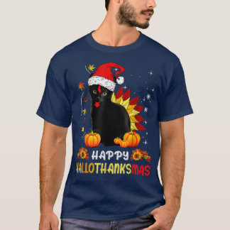 Happy Hanksmas Shirt Black Cat Halloween Thans