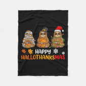 Happy Hanksmas Shirt Xmas Thanksgiving Fleece Deken (Voorkant)