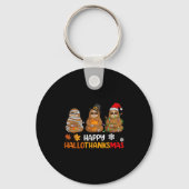 Happy Hanksmas Shirt Xmas Thanksgiving Sleutelhanger (Voorkant)