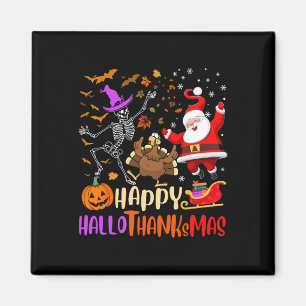 Happy Hanksmas Skeleton Pumpkin Santa Turkije Magneet