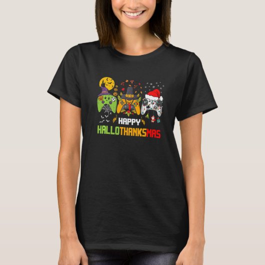 Happy Hanksmas Video Games Controller Gaming T-shirt (Voorkant)