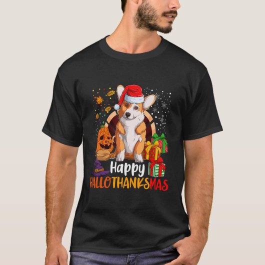 Happy Hanksmas Welsh Corgi Lover Halloween C T-shirt (Voorkant)
