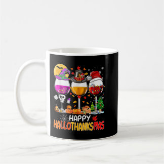 Happy Hanksmas Wine Glasses Witch Santa Hat Koffiemok
