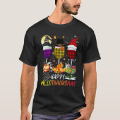 Happy Hanksmas Wine Glasses Witch Santa Hat T-shirt (Voorkant)