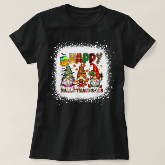 Happy Hanksmas Wine Glasses Witch Santa Hat T-shirt (Design voorkant)