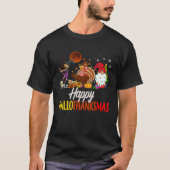 Happy Hanksmas Witch Turkey Gnome Halloween T-shirt (Voorkant)