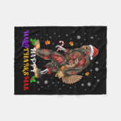 Happy Hankssmas Bigfoot Halloween Thanksgivin Fleece Deken (Voorkant (Horizontaal))