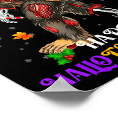 Happy Hankssmas Bigfoot Halloween Thanksgivin Poster (Hoek)