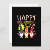 Happy Hankssmas Kerstmis Halloween Thanksgiv Kaart (Voorkant / Achterkant)