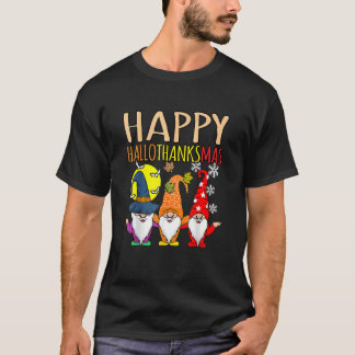 Happy Hankssmas Kerstmis Halloween Thanksgiv T-shirt