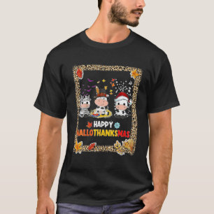 Happy Hankssmas Santa Cow Halloween Thanksgiv T-shirt