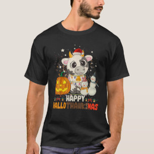 Happy Hankssmas Santa Koe Halloween Thanksgiv T-shirt