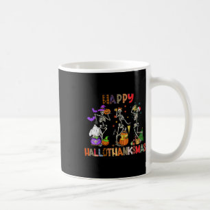 Happy Hankssmas Skeleton Halloween Thanksgivi Koffiemok