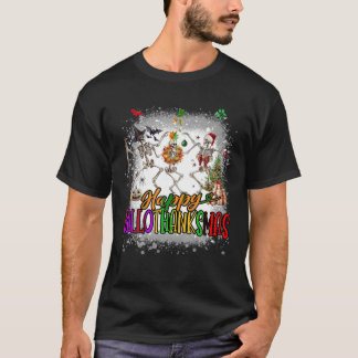 Happy Hankssmas Skeleton Halloween Thanksgivi T-shirt