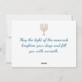 Happy Hannukah, 4 foto's collage stijlvol Feestdagenkaart (Achterkant)