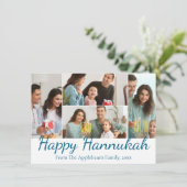 Happy Hannukah, 4 foto's collage stijlvol Feestdagenkaart (Staand voorkant)