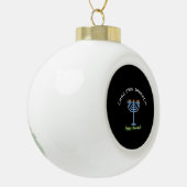 Happy Hannukah! (Banner Ornament) Keramische Bal Ornament (Links)