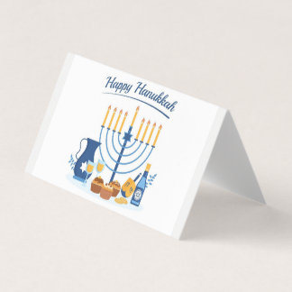 happy hannukah card visitekaartje
