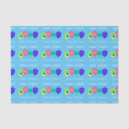 Happy Hannukah English Hebrew Tissuepapier