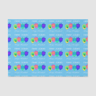 Happy Hannukah English Hebrew Tissuepapier
