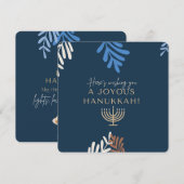 Happy Hannukah Kaart (Voorkant / Achterkant)
