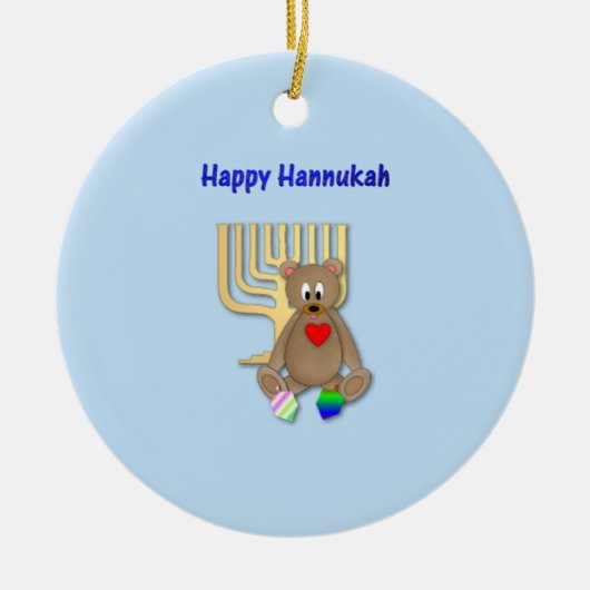 Happy Hannukah Keramisch Ornament (Voorkant)