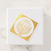 Happy Hannukah menorah Bedankjes Labels (Met doos)