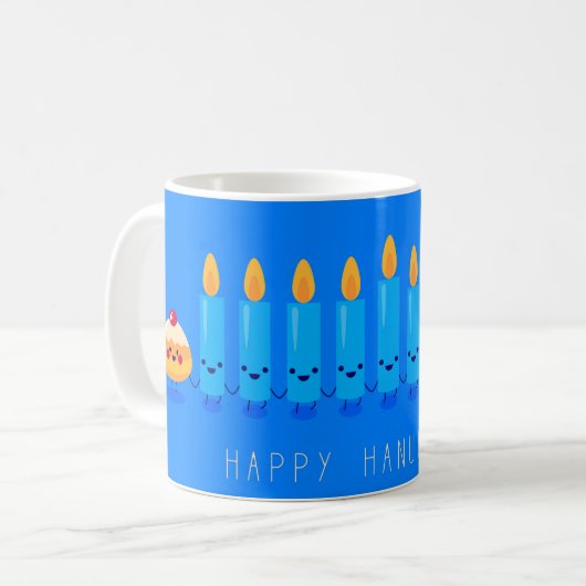 Happy Hannukah Mug Koffiemok (Voorkant links)