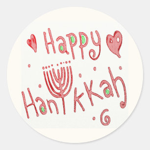 Happy Hannukah Ronde Sticker