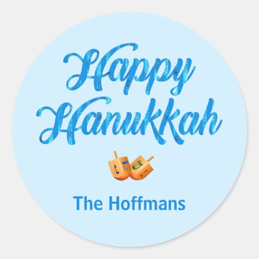 Happy Hannukah Sticker (Voorkant)