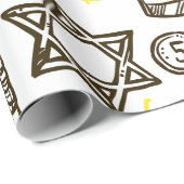 Happy Hannukah Wrapping Paper Gift Wrap Cadeaupapier (Rol Hoek)