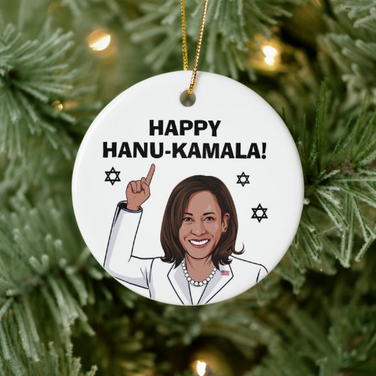 Happy Hanu-Kamala Keramisch Ornament (Boom)