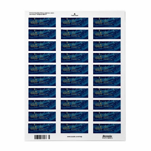 Happy Hanukah Menorah 🕎 Label (Full Sheet)