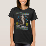 Happy Hanukcat Ugly Hanukkah Sweater Cat Chanukah T-shirt<br><div class="desc">Happy Hanukcat Ugly Hanukkah Sweater Cat Chanukah Joods</div>