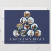 Happy Hanukkah 10 Photo Navy Blue White (Voorkant)