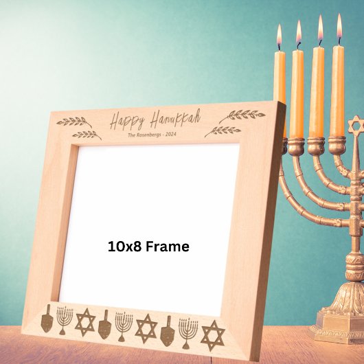 Happy Hanukkah 10x8 gepersonaliseerd Gegraveerde Lijstjes