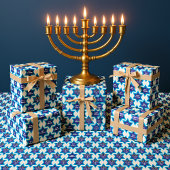 Happy Hanukkah 1a-pakpapier Cadeaupapier