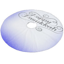 Happy Hanukkah 2-tone blauw witte achtergrond