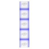 Happy Hanukkah 2-tone blauw witte achtergrond Korte Tafelloper (Voorkant)